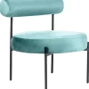 Sessel Samtstoff Turkis / Schwarz Alpha