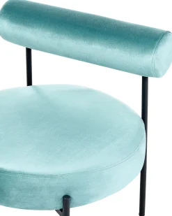 Sessel Samtstoff Turkis / Schwarz Alpha
