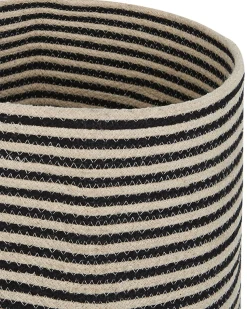 Set Aus 2 Baumwollkorbe Beige Und Schwarz Yerkoy
