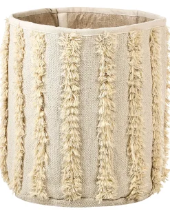 Set Aus 2 Baumwollkorbe Beige Kakki