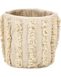 Set Aus 2 Baumwollkorbe Beige Kakki