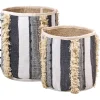 Set Aus 2 Baumwollkorbe Beige/Grau Kotkai