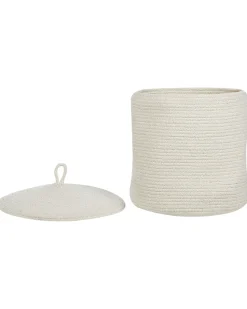 Set Aus 2 Baumwollkorbe Mit Deckel Wollweiss Silopi