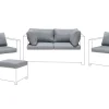 Set Kissenbezuge Fur Lounge Set Milano Grau