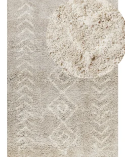 Shaggy Area Rug 160 X 230 Cm Light Beige Kapan