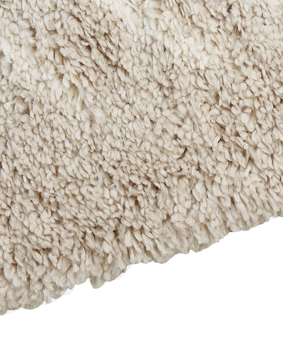 Shaggy Area Rug 160 X 230 Cm Light Beige Kapan