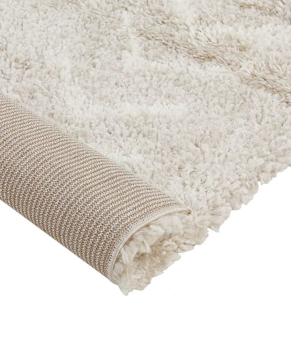 Shaggy Area Rug 160 X 230 Cm Light Beige Kapan
