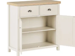 Sideboard Beige / Heller Holzfarbton 2 Schubladen Schrank Clio