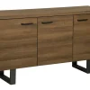 Sideboard Dunkler Holzfarbton 3 Turen Timber
