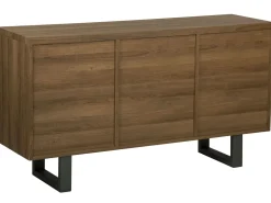 Sideboard Dunkler Holzfarbton 3 Turen Timber