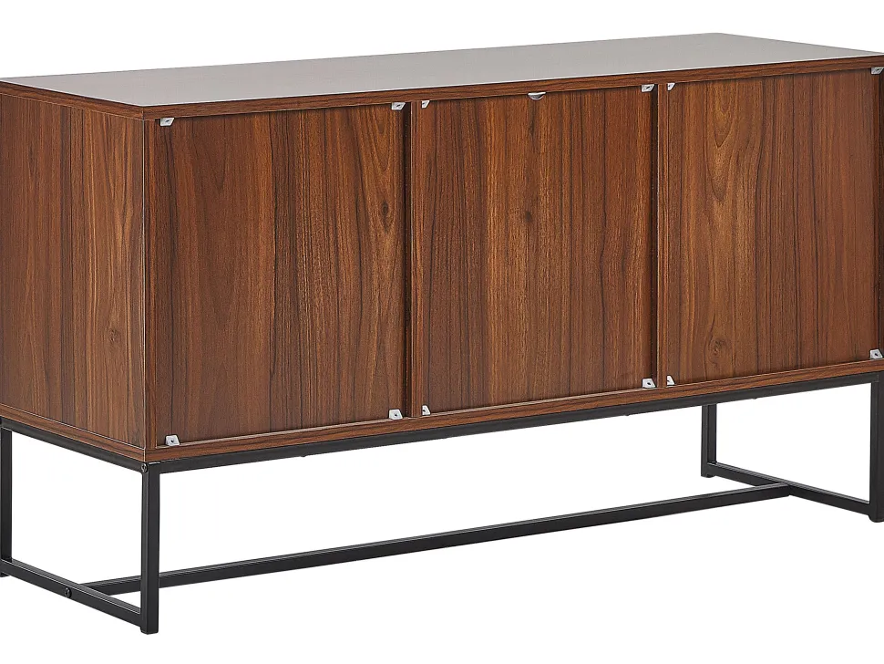 Sideboard Dunkler Holzfarbton / Weis 3 Schranke Nueva