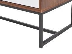 Sideboard Dunkler Holzfarbton / Weis 3 Schranke Nueva