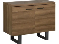 Sideboard Dunkler Holzfarbton 2 Turen Timber