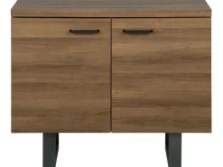 Sideboard Dunkler Holzfarbton 2 Turen Timber