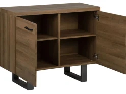 Sideboard Dunkler Holzfarbton 2 Turen Timber