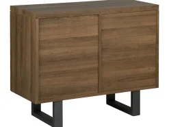 Sideboard Dunkler Holzfarbton 2 Turen Timber