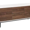 Sideboard Dunkler Holzfarbton / Weis 2 Schubladen 2 Turen Okland