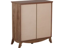 Sideboard Dunkler Holzfarbton / Bunt 6 Schranke 3 Schubladen Kuma