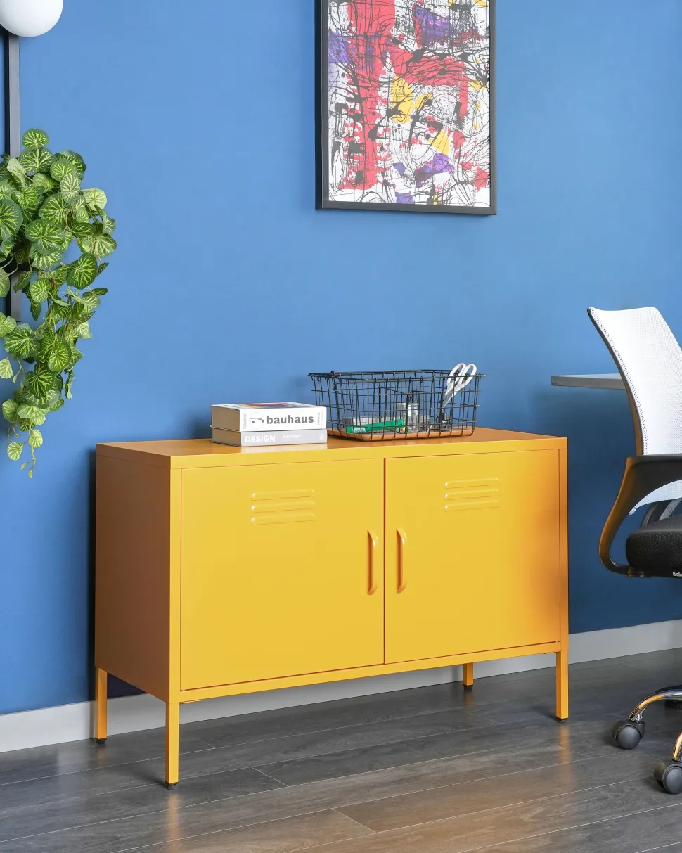 Sideboard Gelb 2 Turen Uria