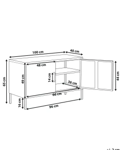 Sideboard Gelb 2 Turen Uria