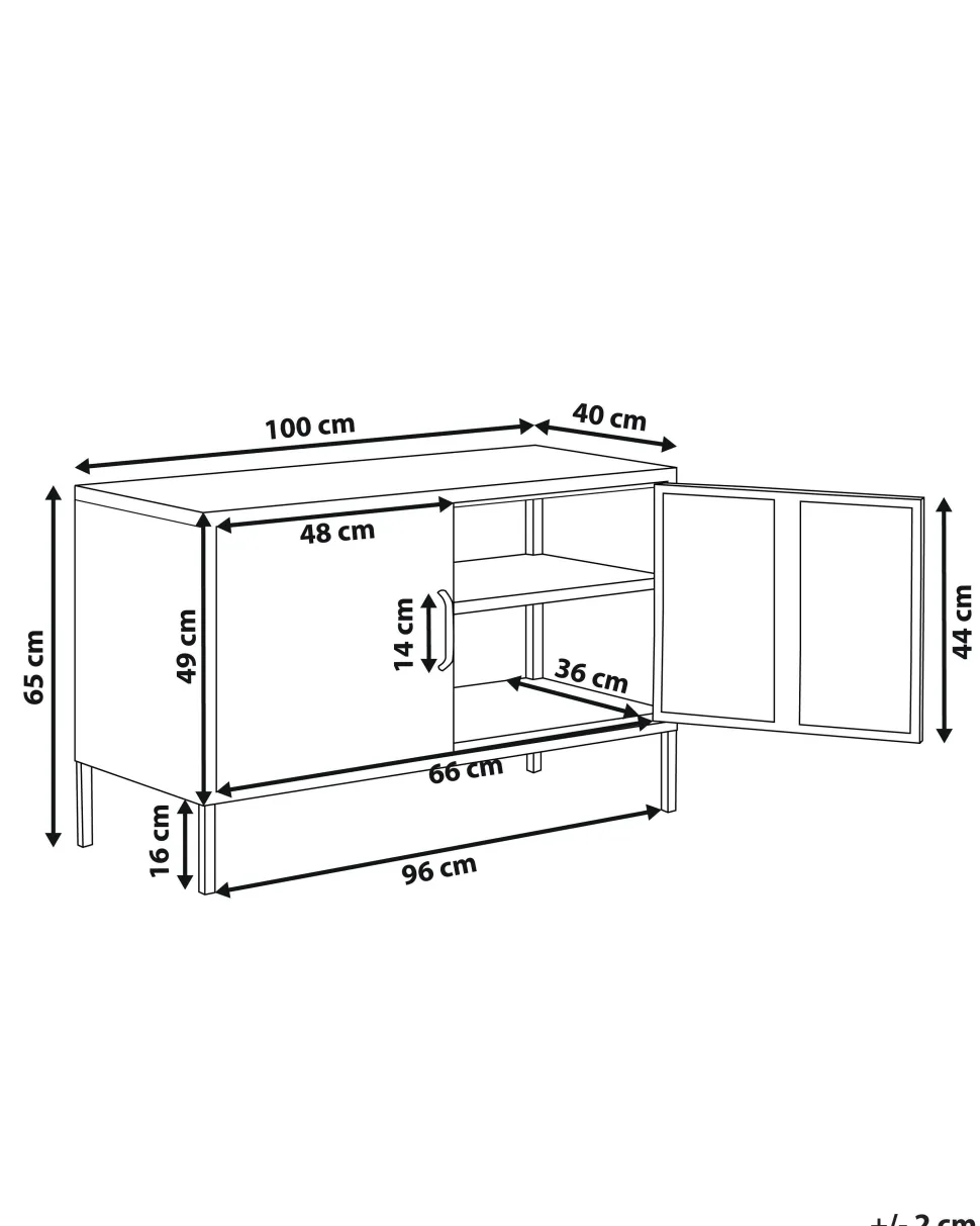 Sideboard Gelb 2 Turen Uria