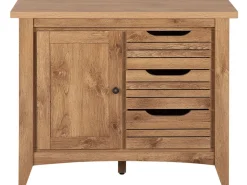 Sideboard Heller Holzfarbton 3 Schubladen Schrank Agora