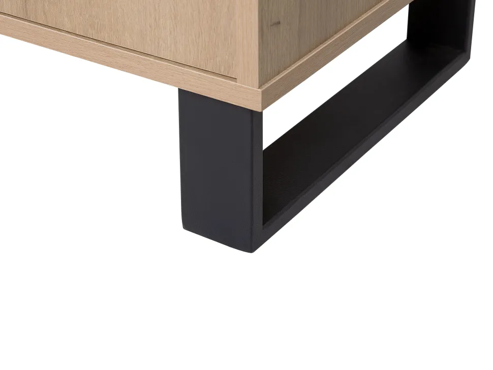 Sideboard Heller Holzfarbton 3 Schubladen 2 Schranke Elda
