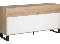 Sideboard Heller Holzfarbton 3 Schubladen 2 Schranke Elda