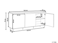 Sideboard Helles Holz 3-Turig Nikea