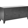 Sideboard Metall Schwarz 3 Turen Cardiff