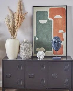 Sideboard Metall Schwarz 3 Turen Cardiff
