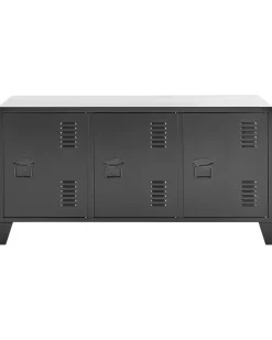 Sideboard Metall Schwarz 3 Turen Cardiff