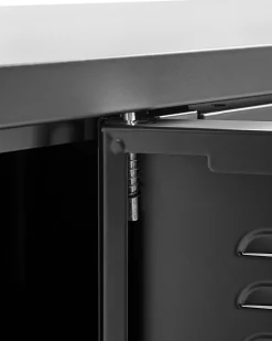 Sideboard Metall Schwarz 3 Turen Cardiff