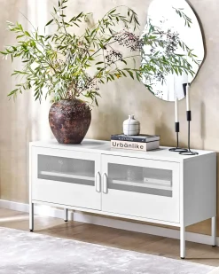 Sideboard Metall Weis 2 Turen Morley