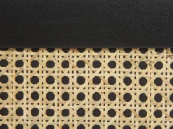 Sideboard Rattan Schwarz / Beige 3 Turen 150 X 40 X 71 Cm Opoco