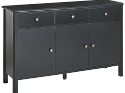 Sideboard Schwarz / Gold 3 Schubladen 3 Turen Olate