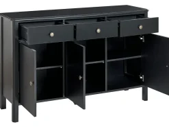 Sideboard Schwarz / Gold 3 Schubladen 3 Turen Olate