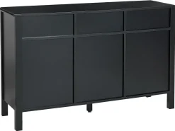 Sideboard Schwarz / Gold 3 Schubladen 3 Turen Olate