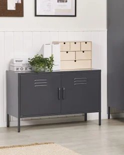 Sideboard Schwarz 2 Turen Uria