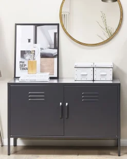 Sideboard Schwarz 2 Turen Uria