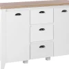 Sideboard Weis / Heller Holzfarbton 3 Schubladen Stamford