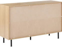 Sideboard Weis / Heller Holzfarbton 3 Schubladen Palmer