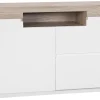 Sideboard Weis / Heller Holzfarbton 2 Schubladen Schrank Marlin