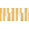 Sitzkissen Fur Stuhl Tolve 6Er Set Gelb / Weis Gestreift 31 X 39 X 5 Cm