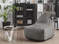 Sitzsack Grau Linen Drop