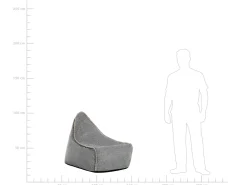 Sitzsack Grau Linen Drop