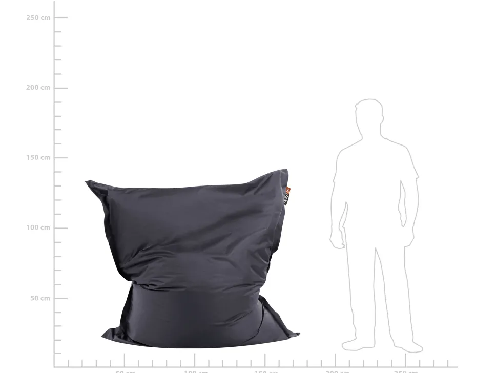 Sitzsack Mit Innensack Fur In- Und Outdoor 140 X 180 Cm Schwarz Fuzzy