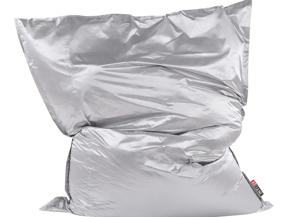 Sitzsack Mit Innensack Fur In- Und Outdoor 180 X 230 Cm Silber Fuzzy