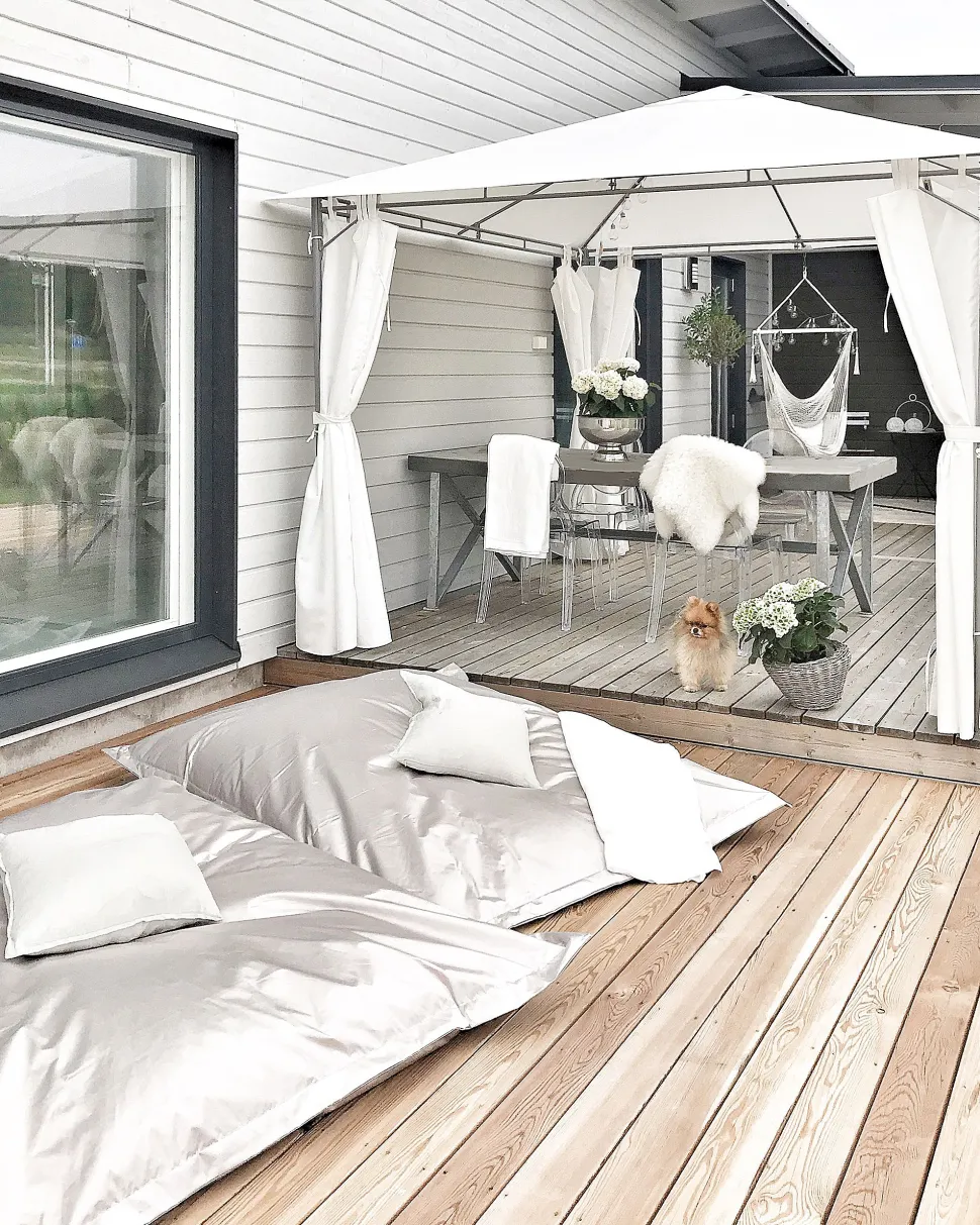 Sitzsack Mit Innensack Fur In- Und Outdoor 180 X 230 Cm Silber Fuzzy