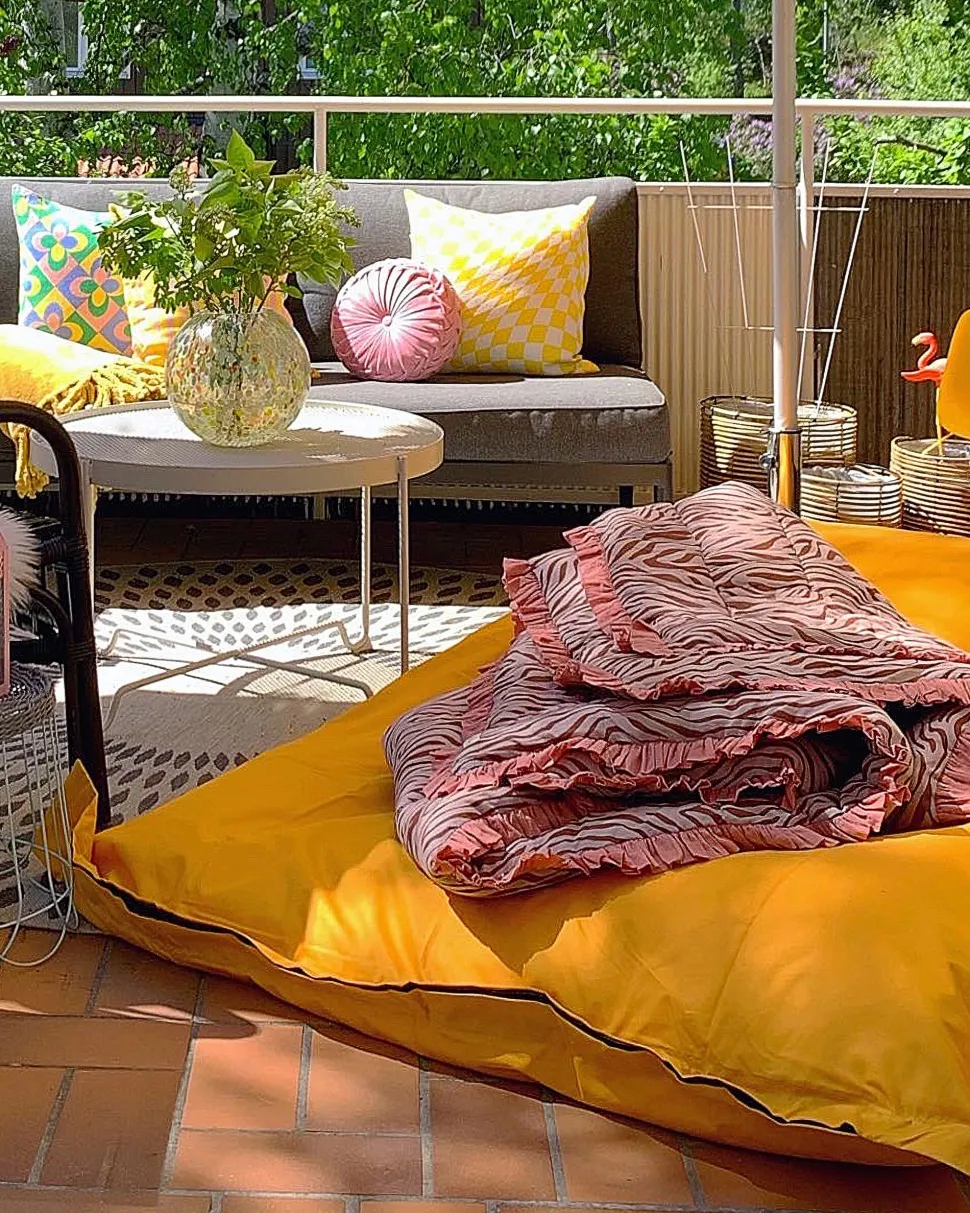 Sitzsack Mit Innensack Fur In- Und Outdoor 140 X 180 Cm Gelb Fuzzy